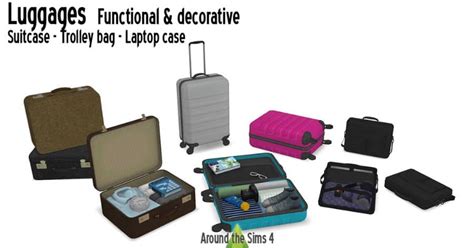 sims 4 functional luggage cc